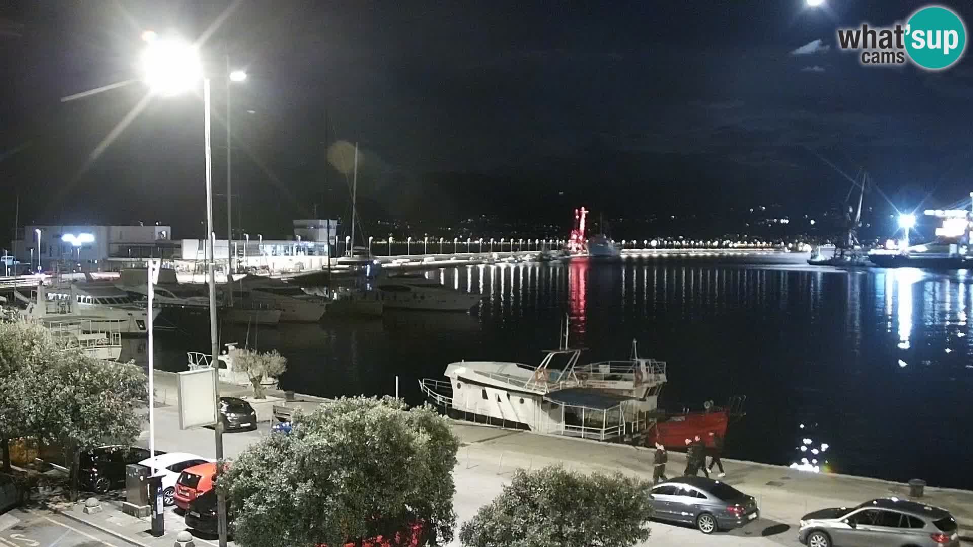 The Riva and Marina in Rijeka  – Live Webcam Croatia