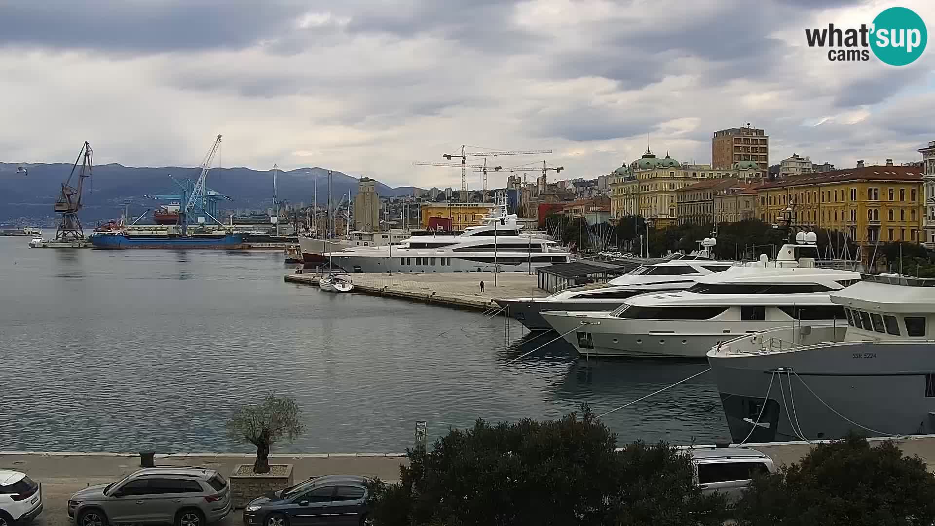 Die Riva und Marina in Rijeka – Live Webcam Kroatien