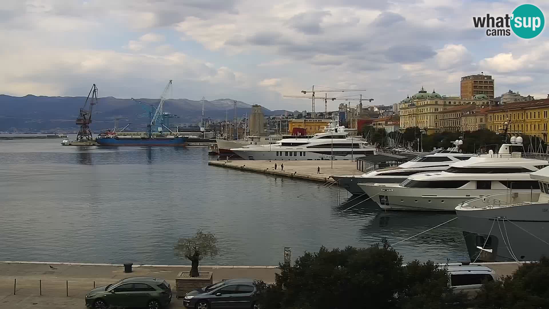 Die Riva und Marina in Rijeka – Live Webcam Kroatien