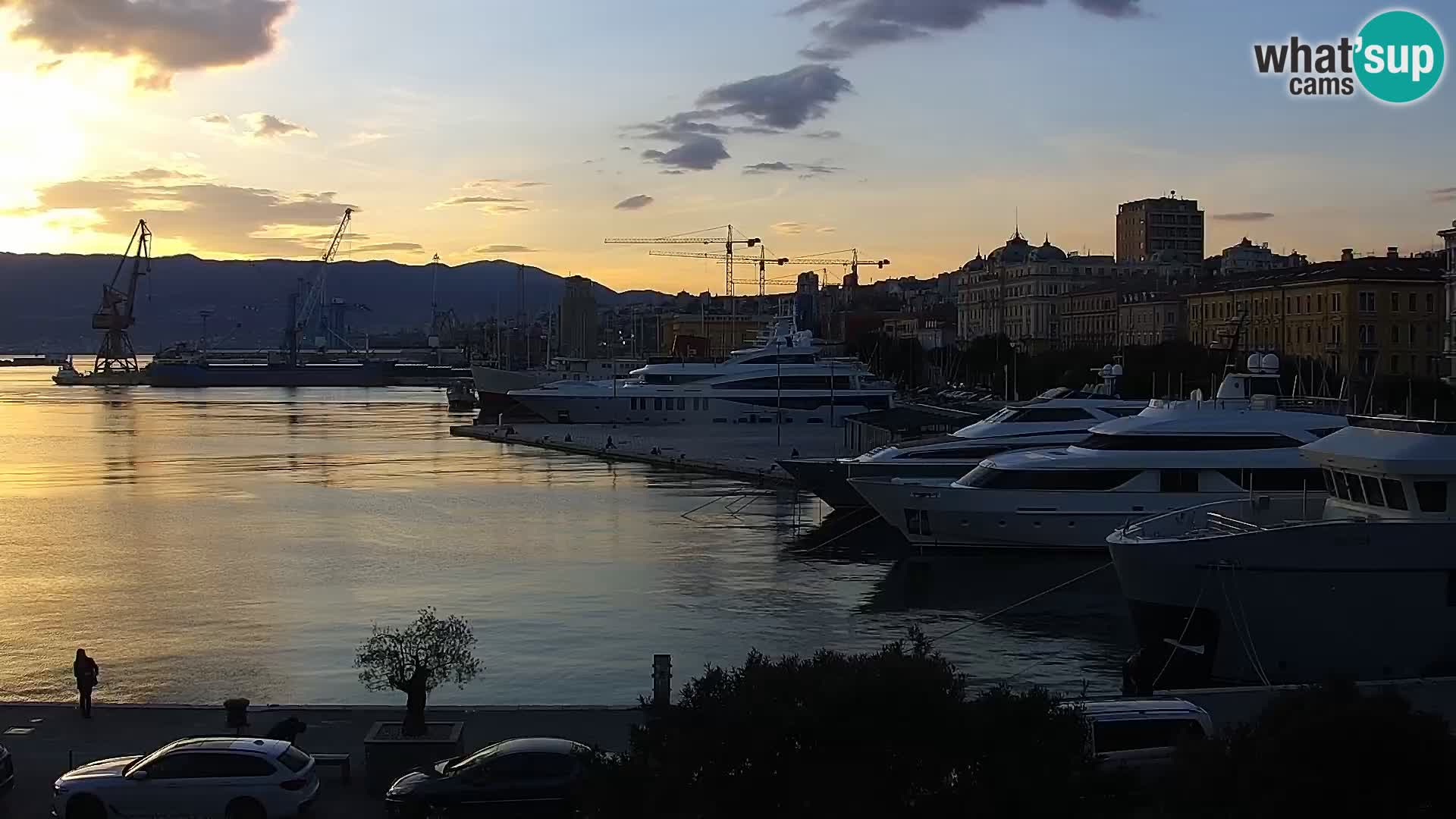 The Riva and Marina in Rijeka  – Live Webcam Croatia