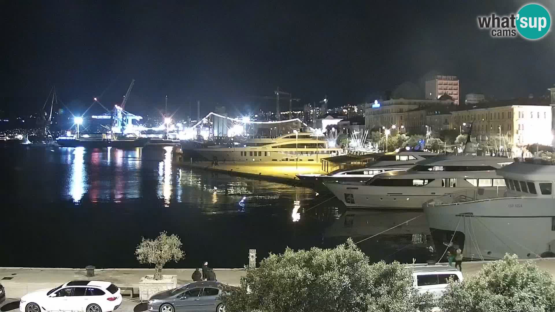 The Riva and Marina in Rijeka  – Live Webcam Croatia