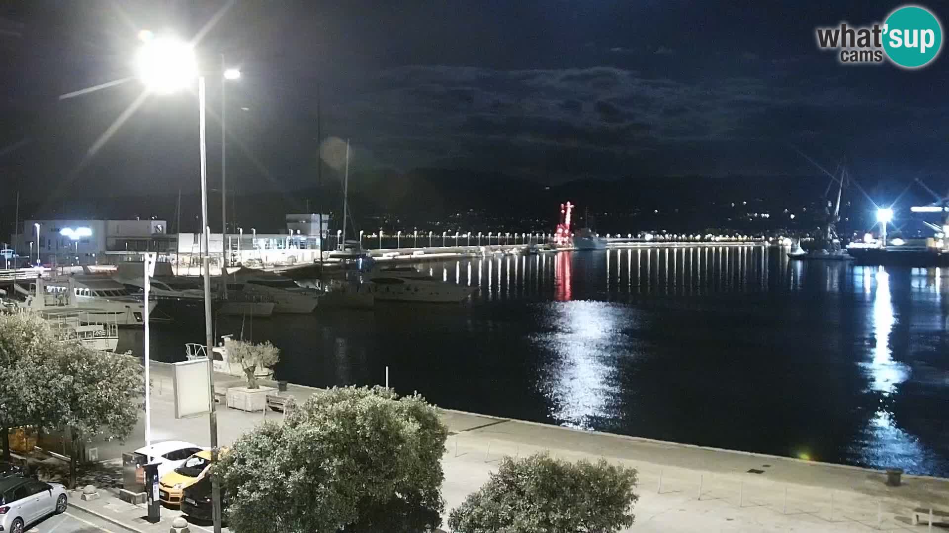 The Riva and Marina in Rijeka  – Live Webcam Croatia