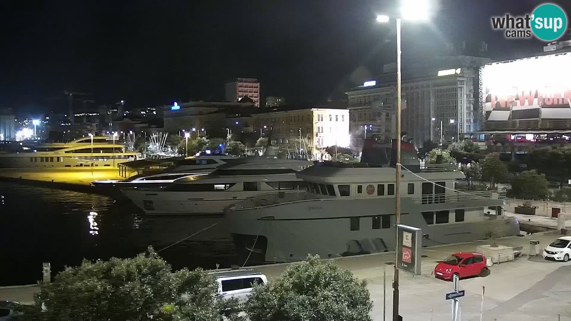 The Riva and Marina in Rijeka  – Live Webcam Croatia