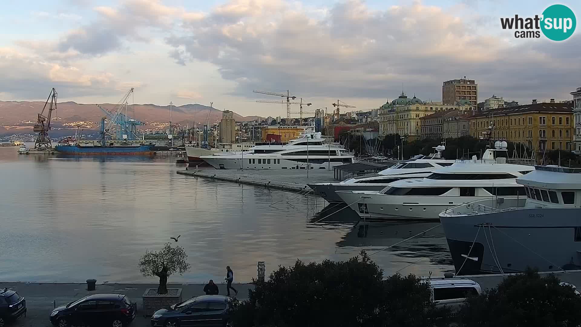 La Riva et Marina à Rijeka – Live Webcam Croatie