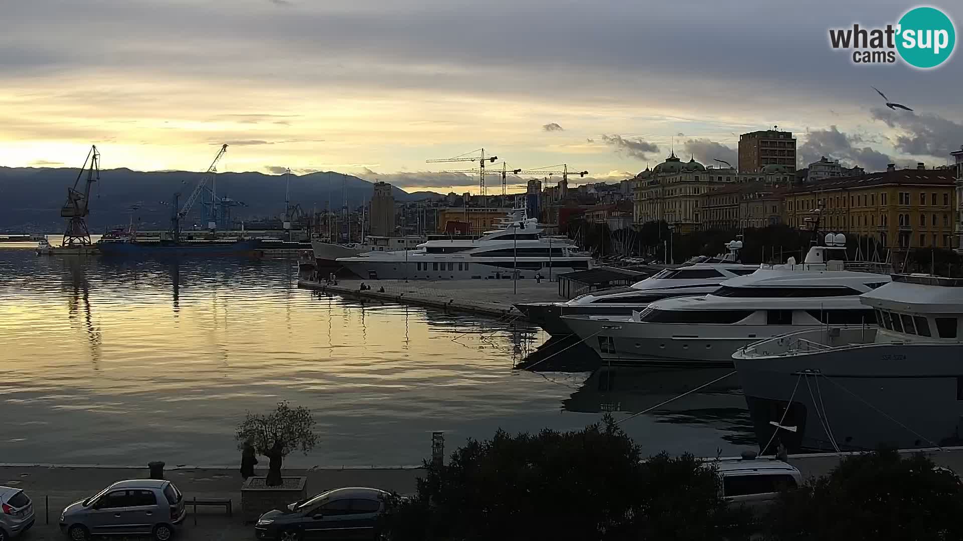 The Riva and Marina in Rijeka  – Live Webcam Croatia