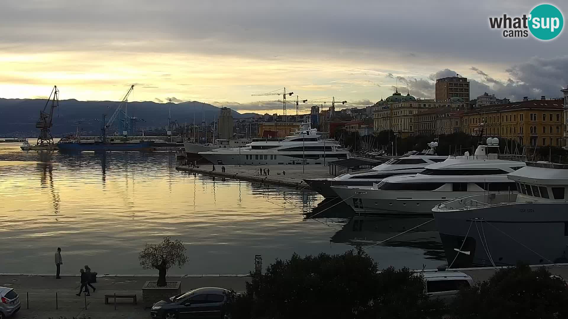 The Riva and Marina in Rijeka – Live Webcam Croatia