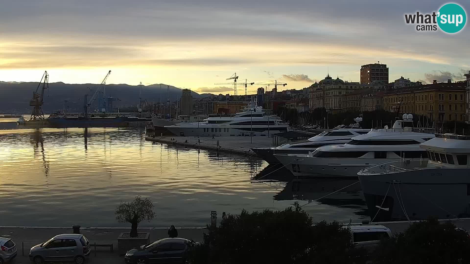 The Riva and Marina in Rijeka  – Live Webcam Croatia