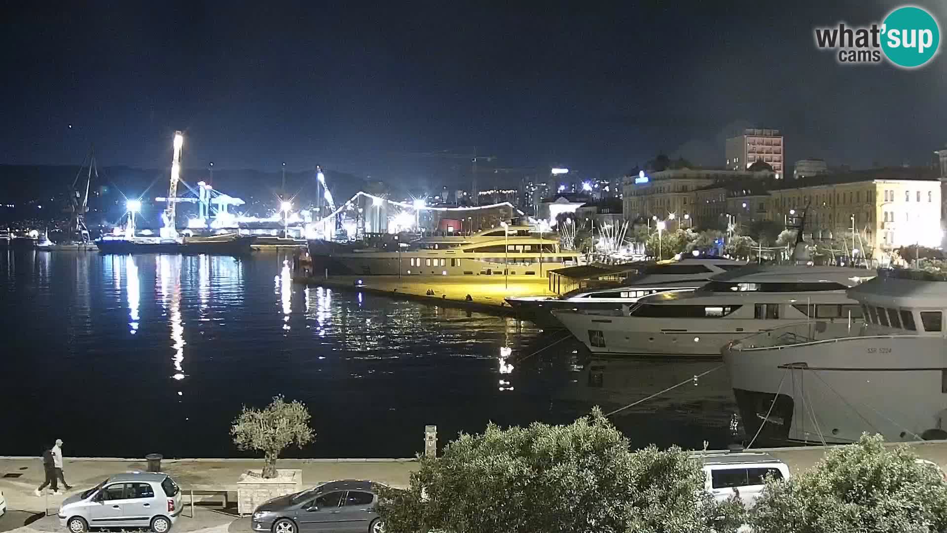 The Riva and Marina in Rijeka  – Live Webcam Croatia