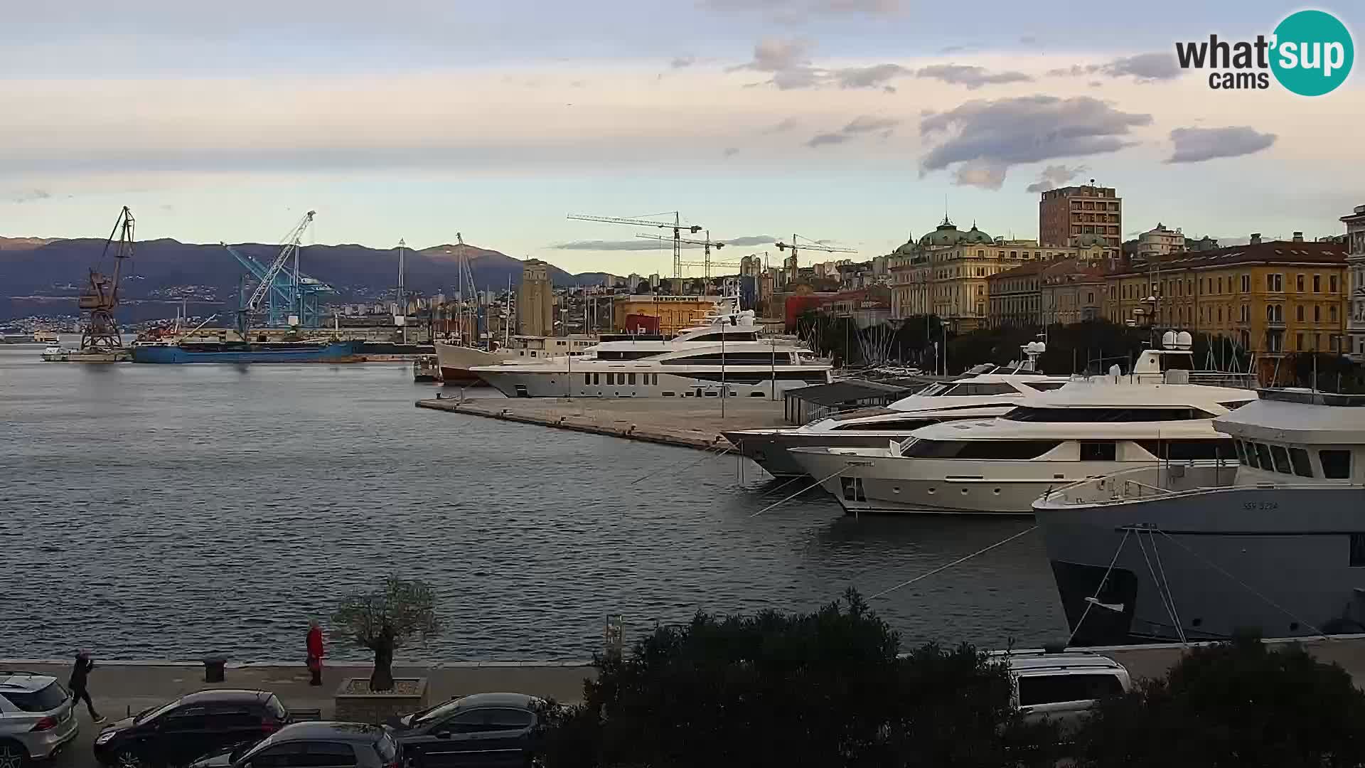 Die Riva und Marina in Rijeka – Live Webcam Kroatien