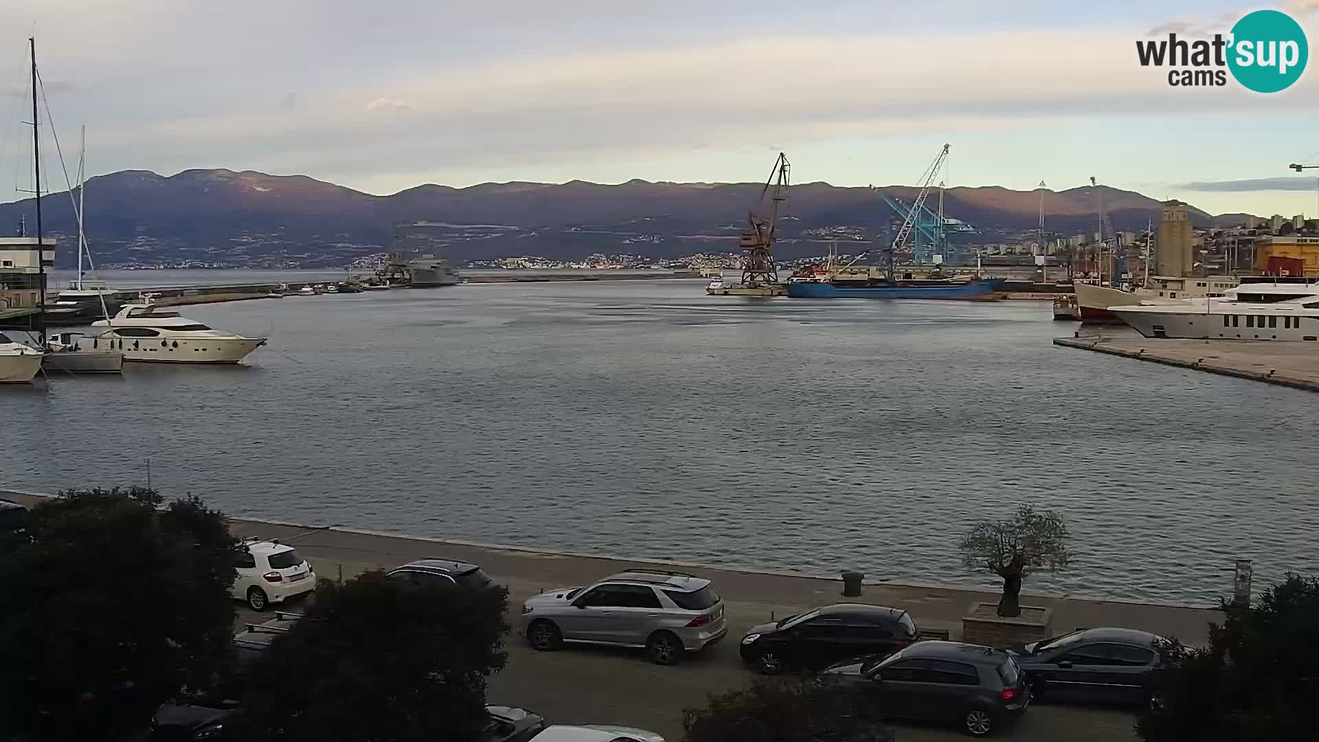 Die Riva und Marina in Rijeka – Live Webcam Kroatien
