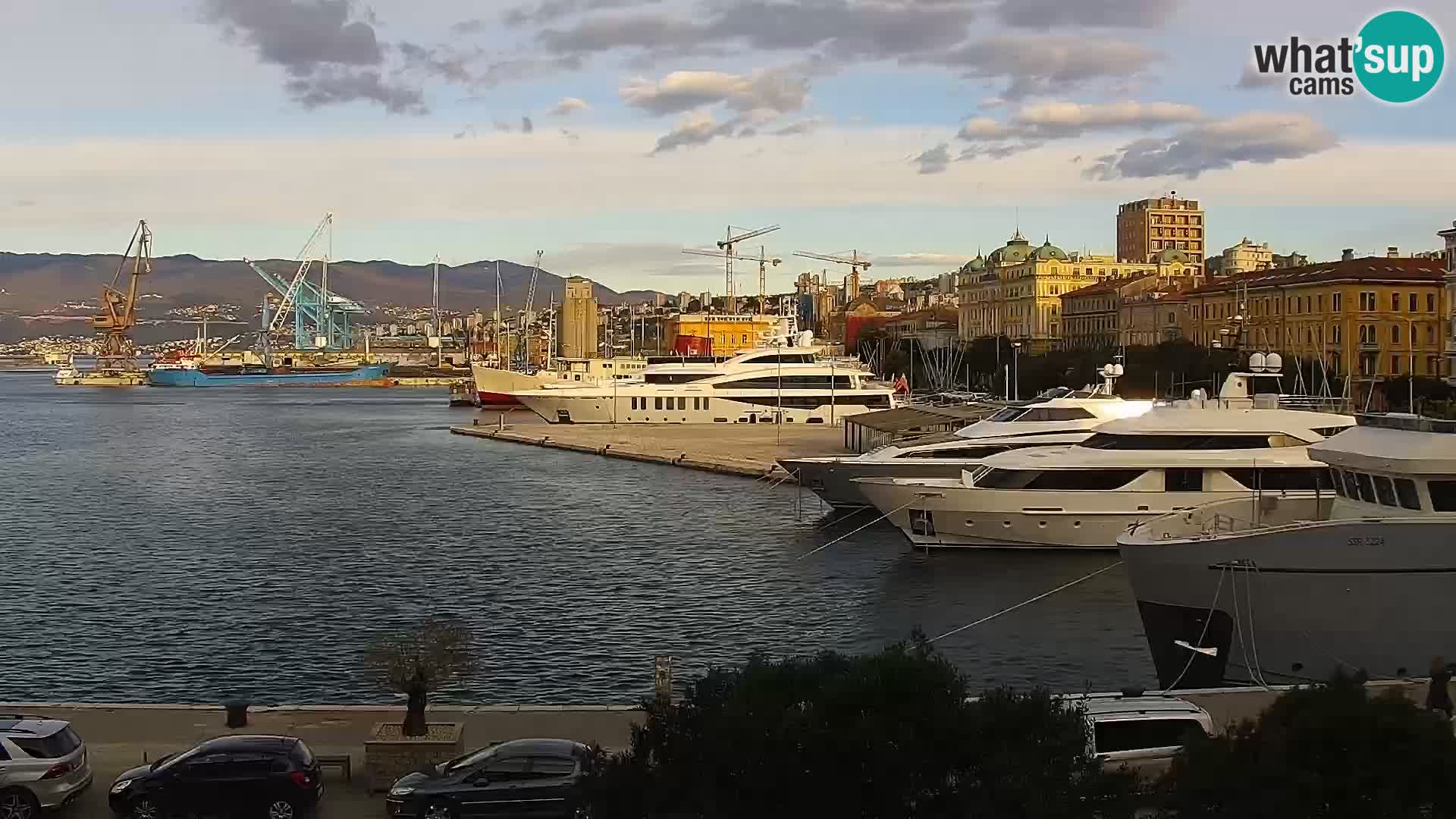 The Riva and Marina in Rijeka  – Live Webcam Croatia