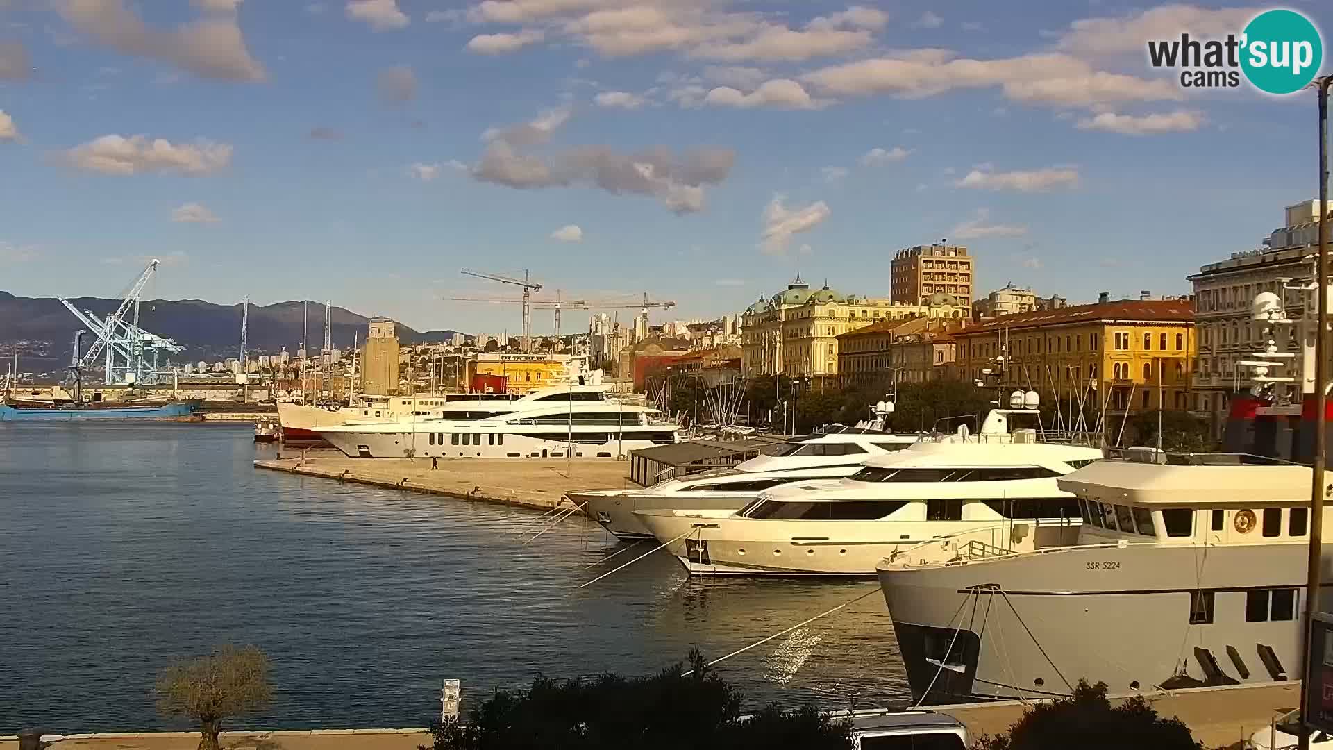 La Riva y Marina en Rijeka – Webcam en vivo Croacia
