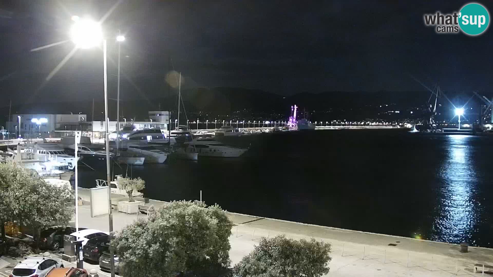The Riva and Marina in Rijeka  – Live Webcam Croatia