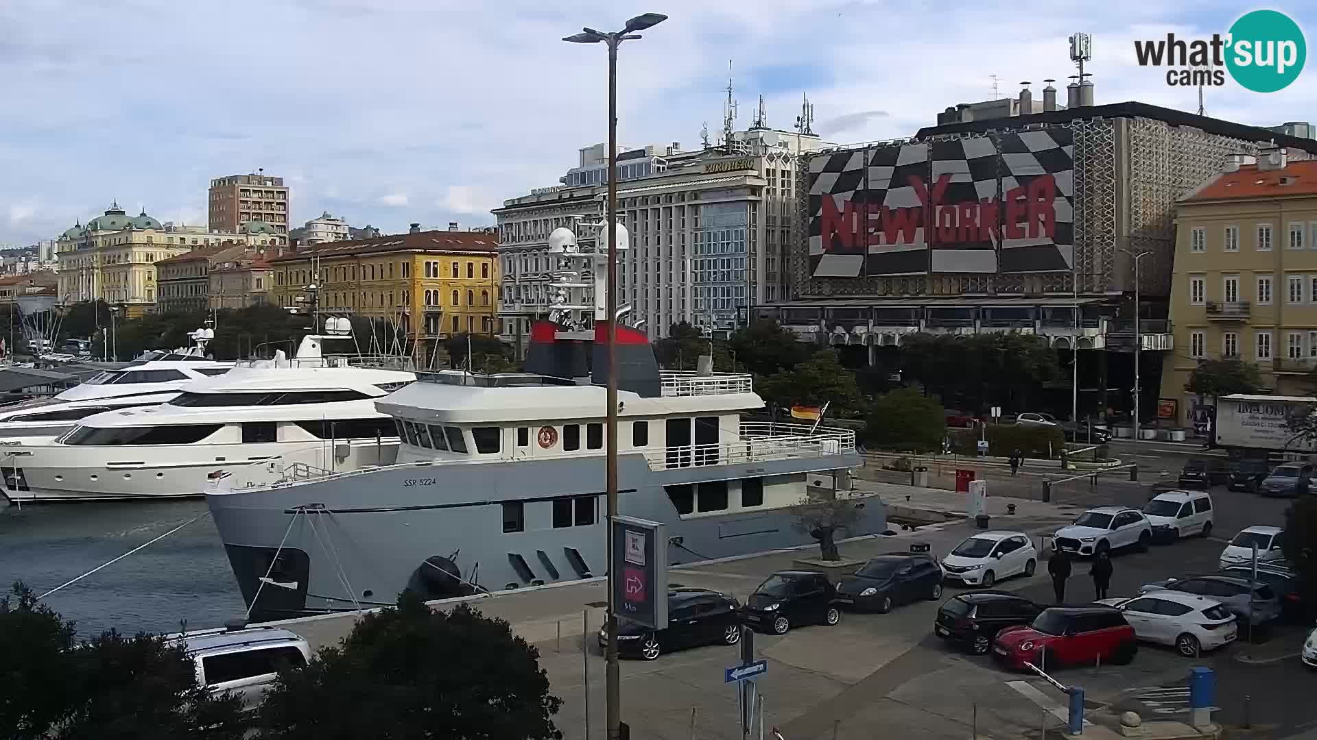 La Riva y Marina en Rijeka – Webcam en vivo Croacia