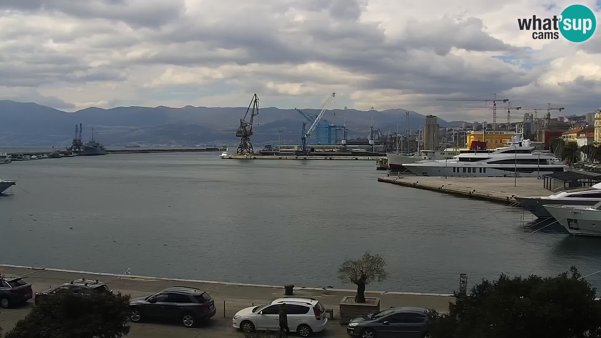 La Riva y Marina en Rijeka – Webcam en vivo Croacia