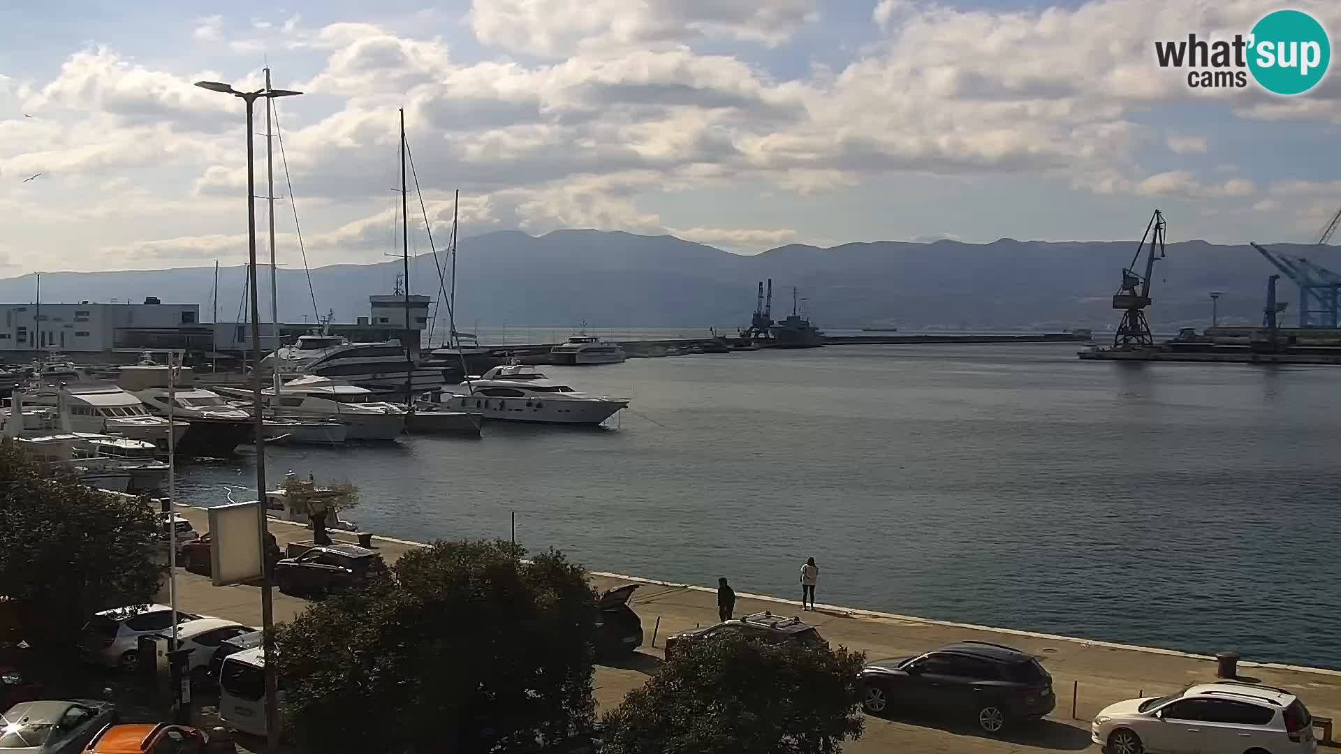 La Riva y Marina en Rijeka – Webcam en vivo Croacia