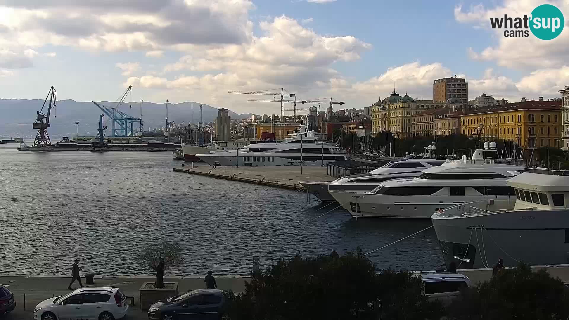 The Riva and Marina in Rijeka  – Live Webcam Croatia
