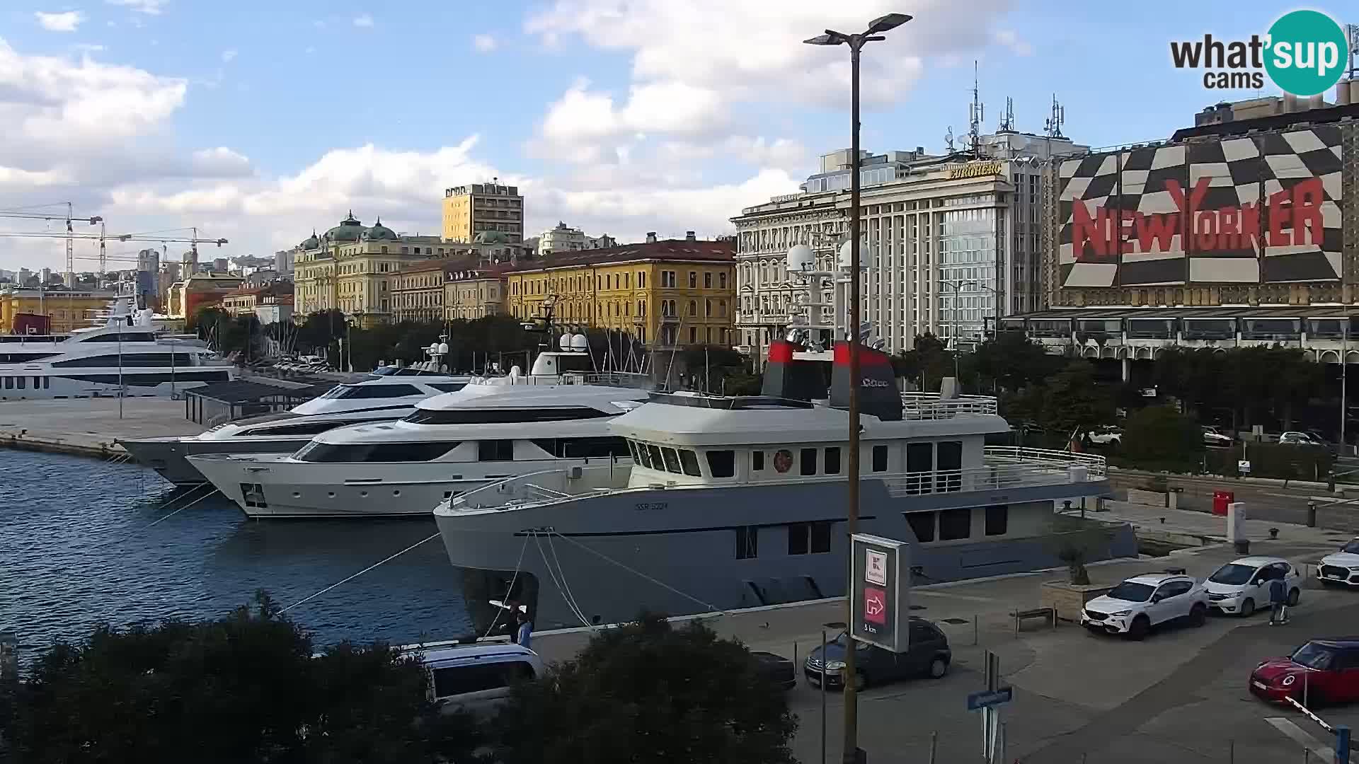 La Riva et Marina à Rijeka – Live Webcam Croatie