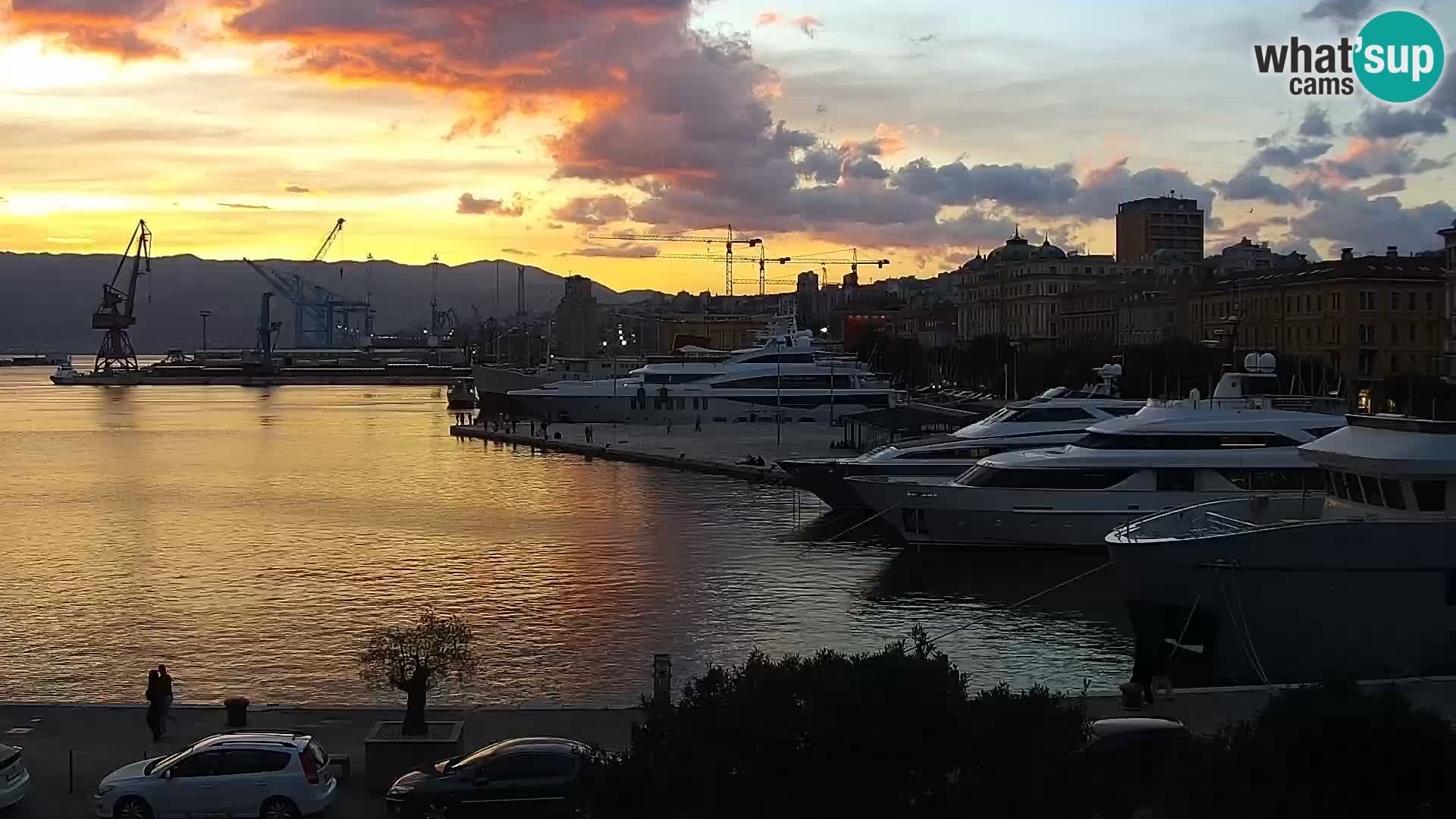 The Riva and Marina in Rijeka  – Live Webcam Croatia