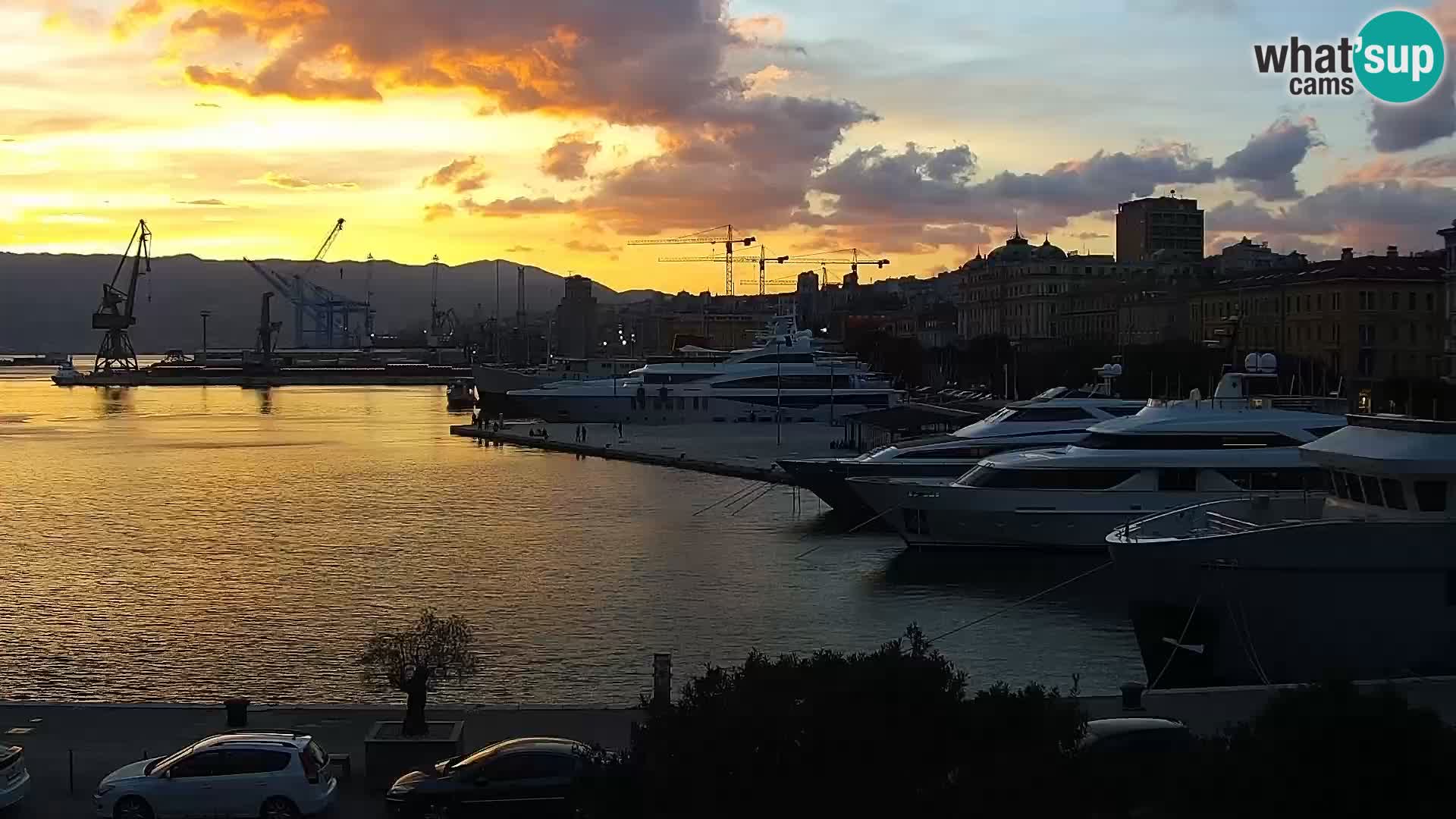 Die Riva und Marina in Rijeka – Live Webcam Kroatien