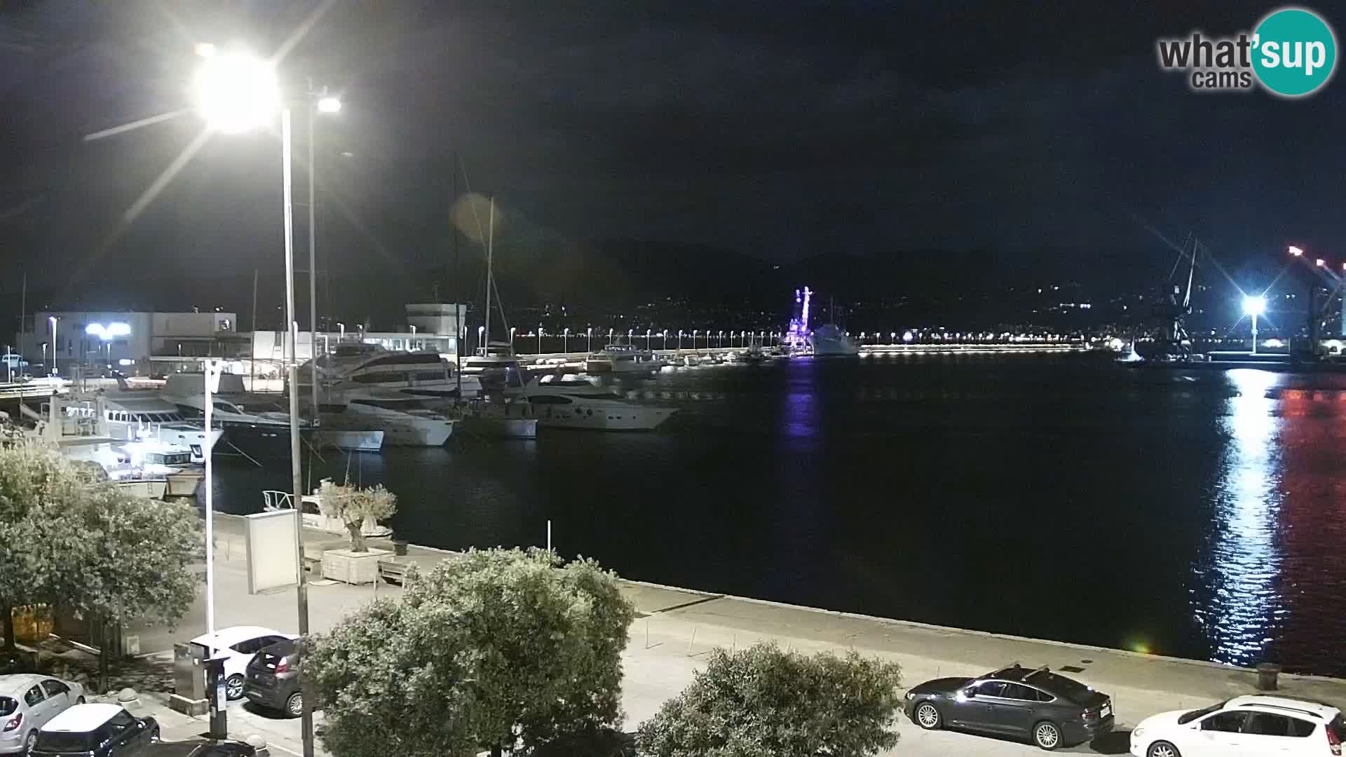 The Riva and Marina in Rijeka  – Live Webcam Croatia