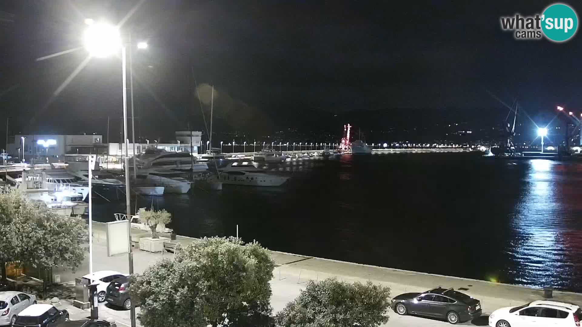 The Riva and Marina in Rijeka  – Live Webcam Croatia
