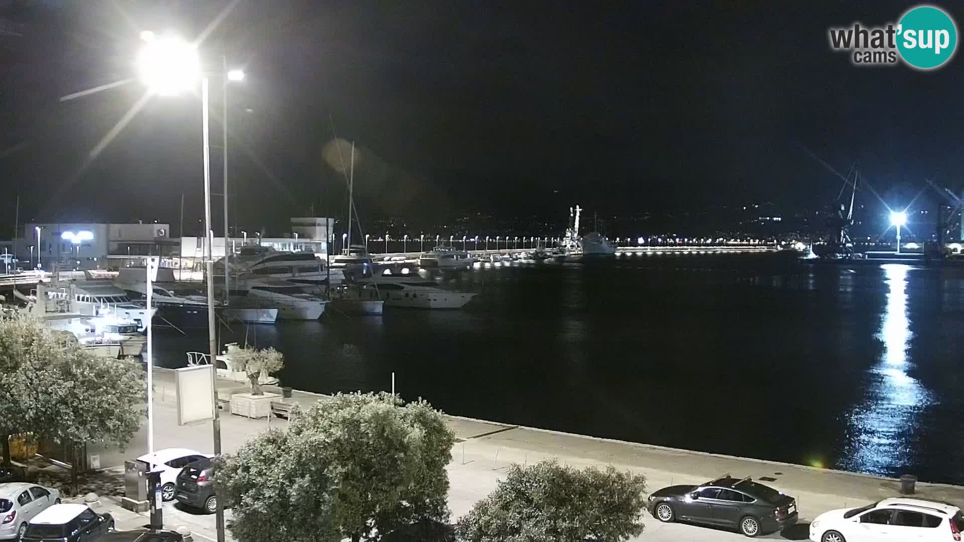 The Riva and Marina in Rijeka  – Live Webcam Croatia
