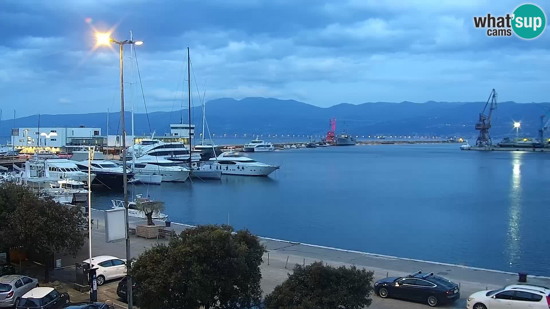 Die Riva und Marina in Rijeka – Live Webcam Kroatien