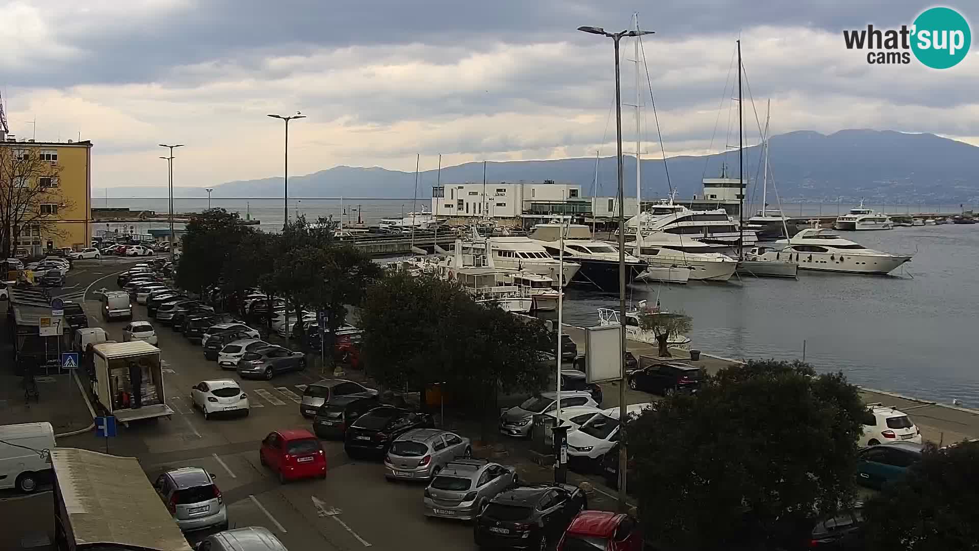 Die Riva und Marina in Rijeka – Live Webcam Kroatien