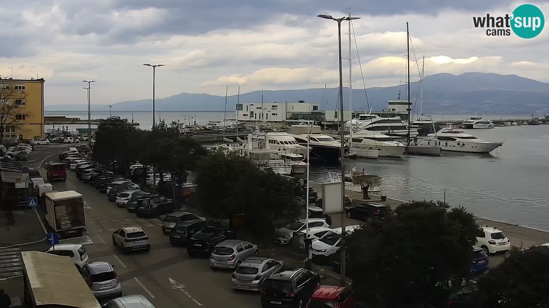 Die Riva und Marina in Rijeka – Live Webcam Kroatien