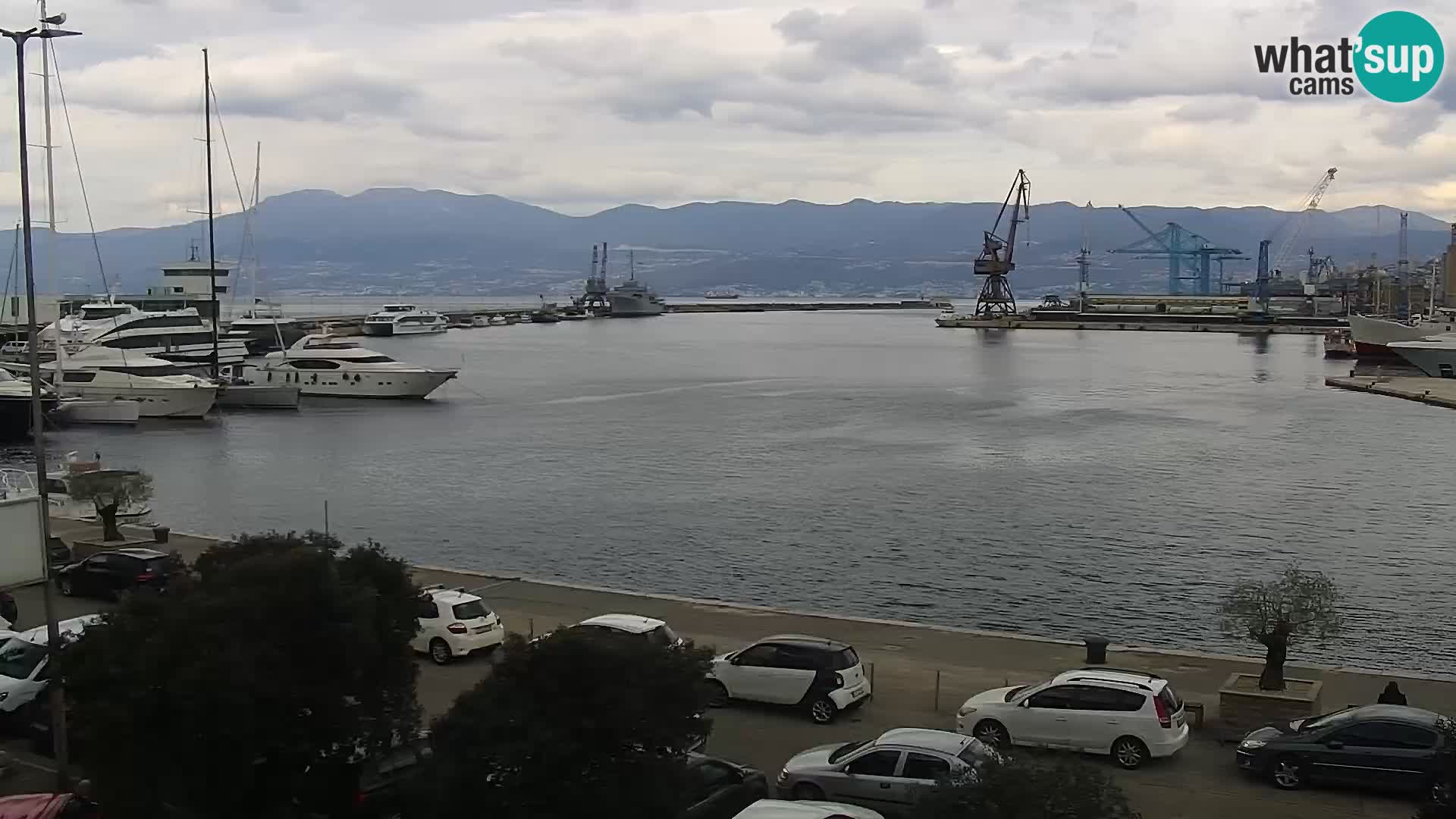 The Riva and Marina in Rijeka  – Live Webcam Croatia