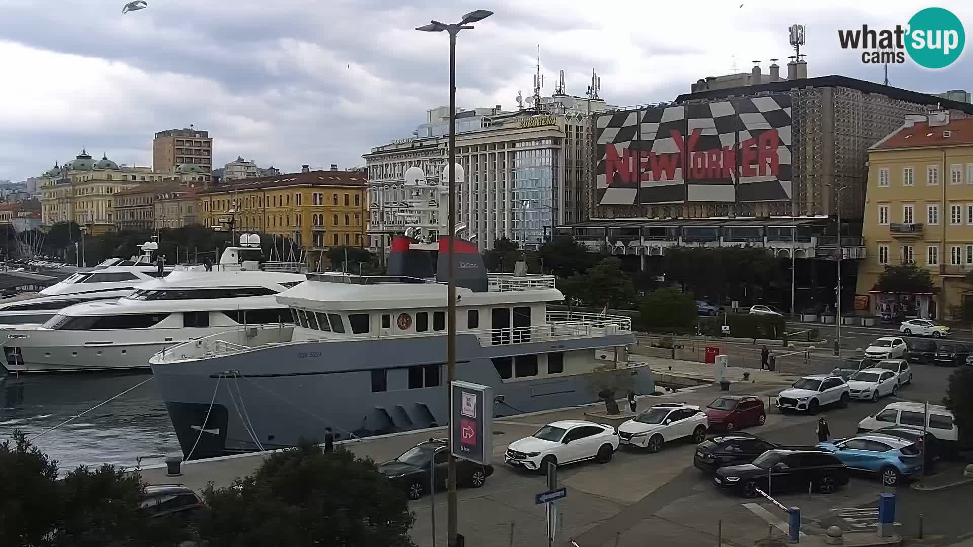 La Riva et Marina à Rijeka – Live Webcam Croatie