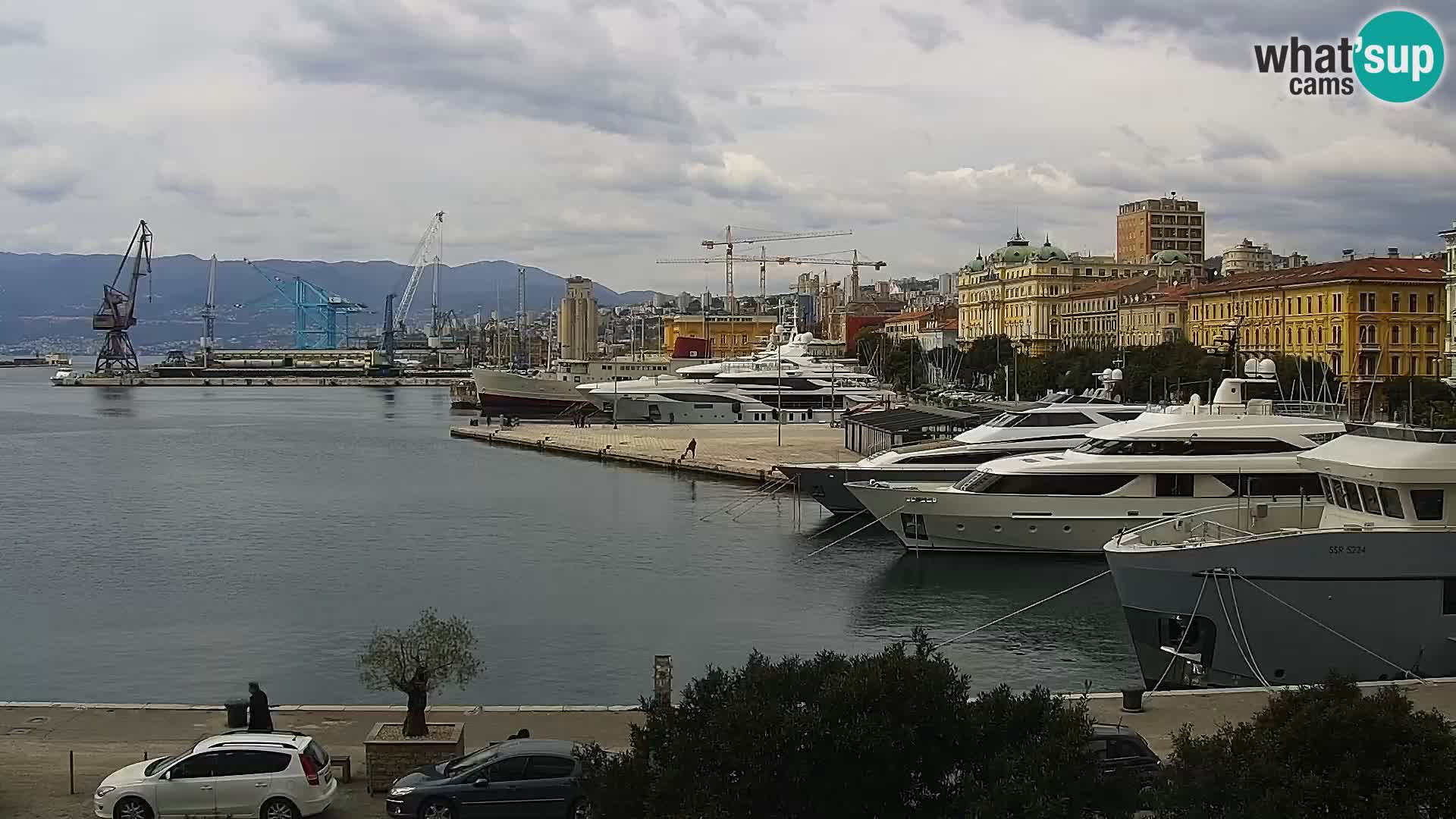 The Riva and Marina in Rijeka  – Live Webcam Croatia