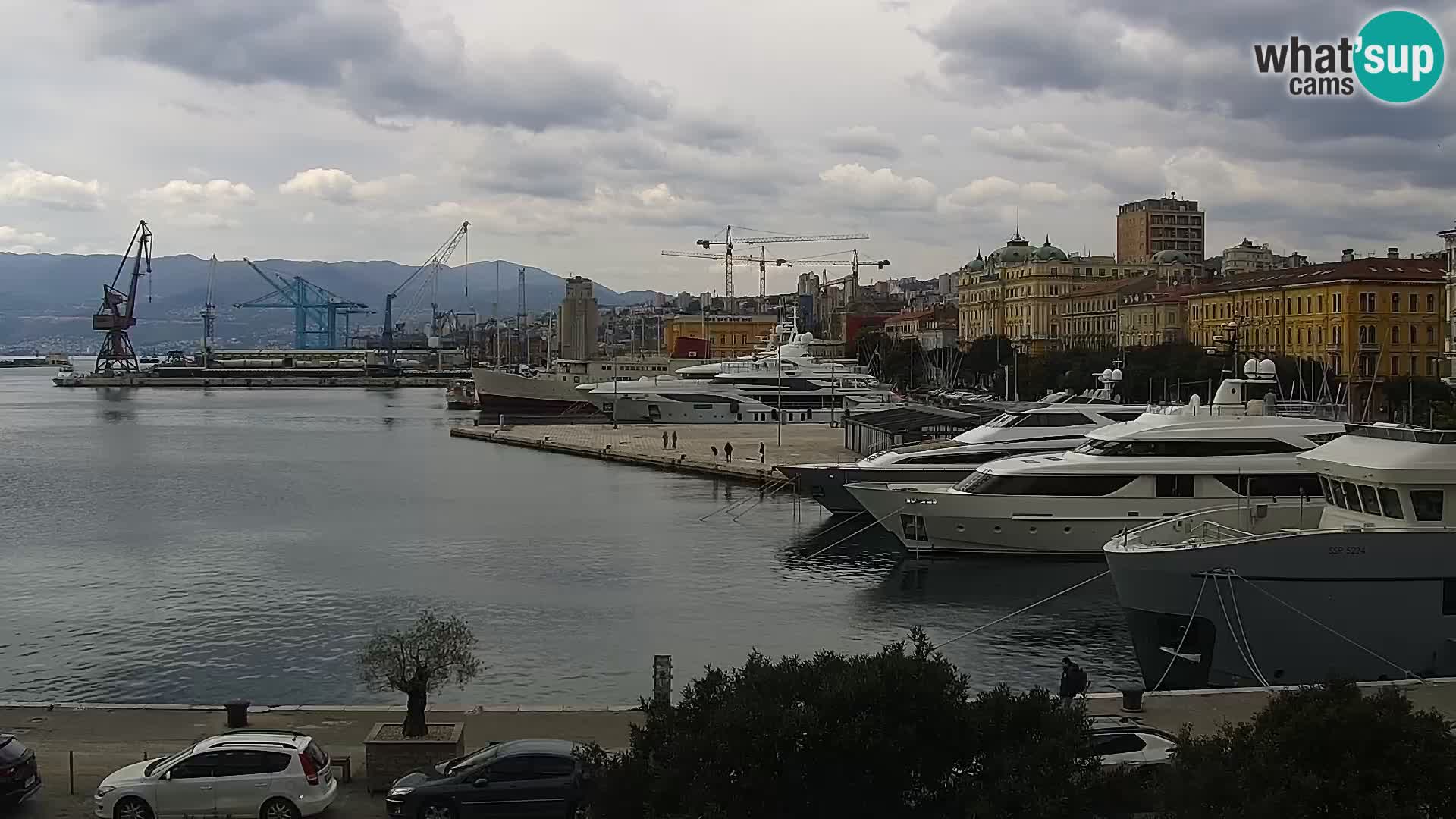 Riva in Marina v Reki – Spletna kamera v živo Hrvaška
