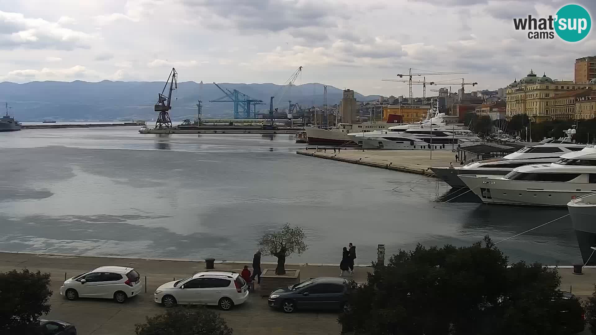 The Riva and Marina in Rijeka  – Live Webcam Croatia