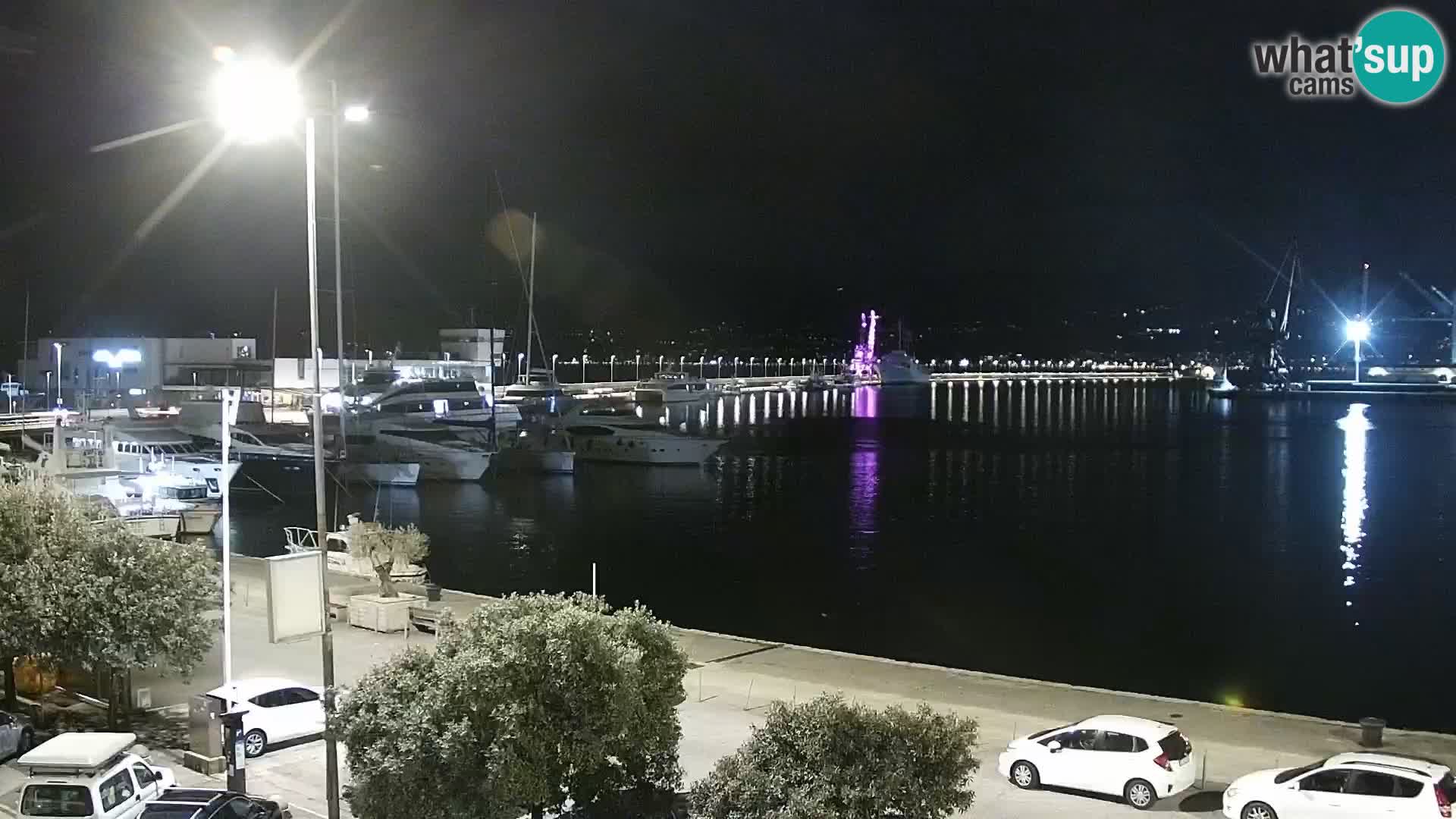 The Riva and Marina in Rijeka  – Live Webcam Croatia