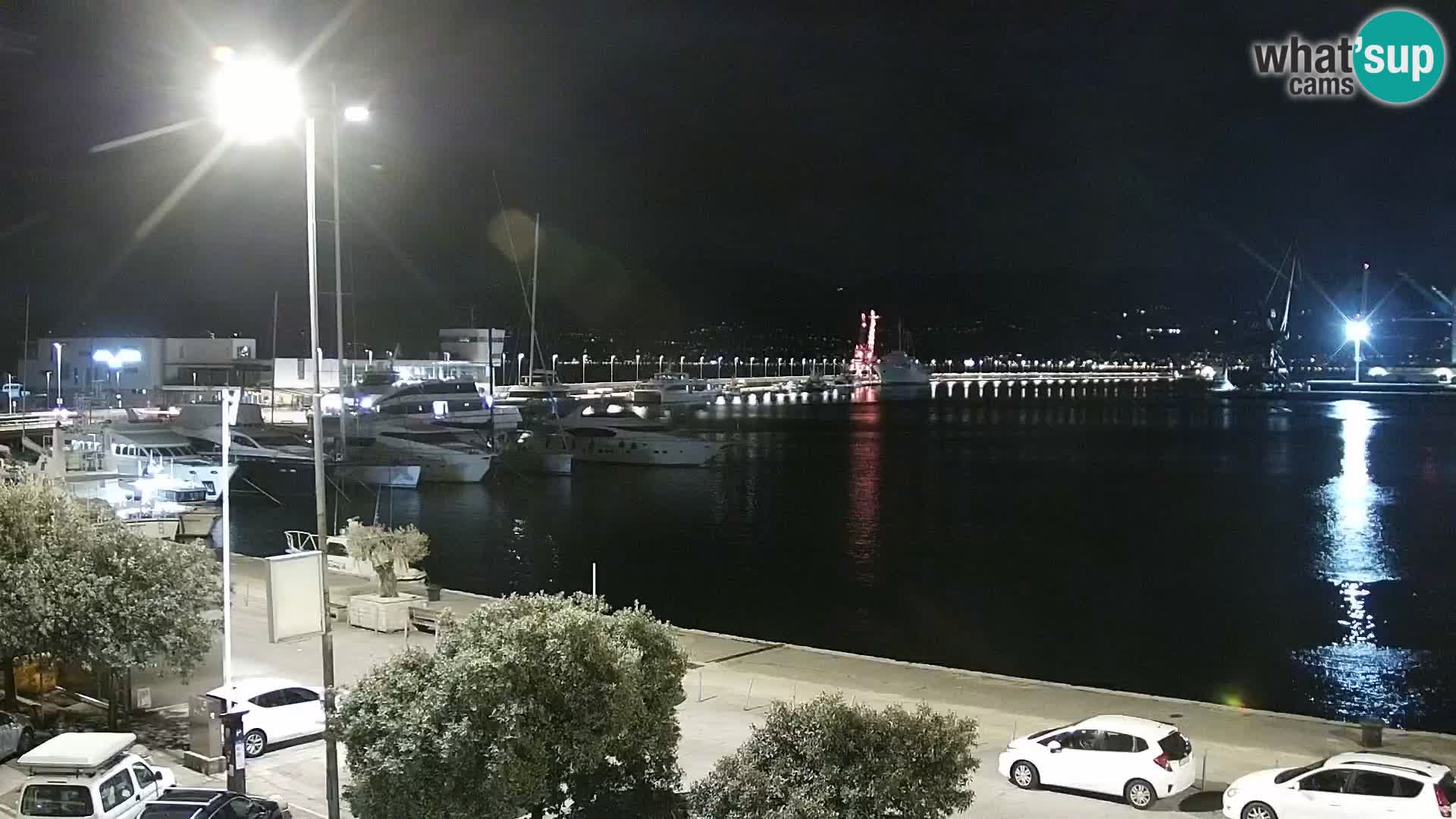 Die Riva und Marina in Rijeka – Live Webcam Kroatien