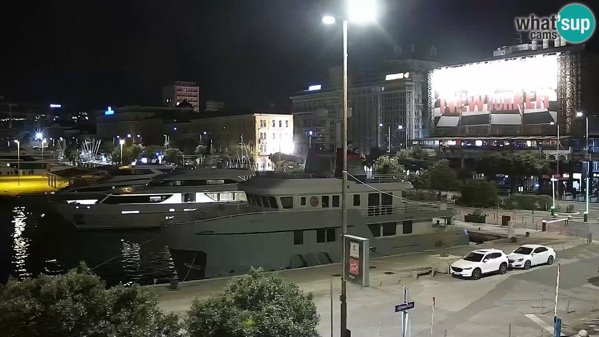 La Riva et Marina à Rijeka – Live Webcam Croatie