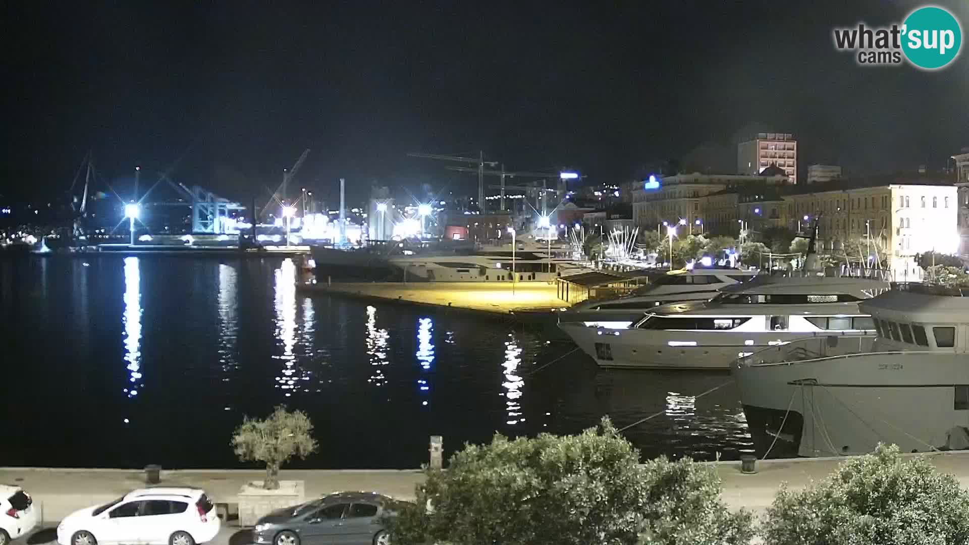 The Riva and Marina in Rijeka  – Live Webcam Croatia