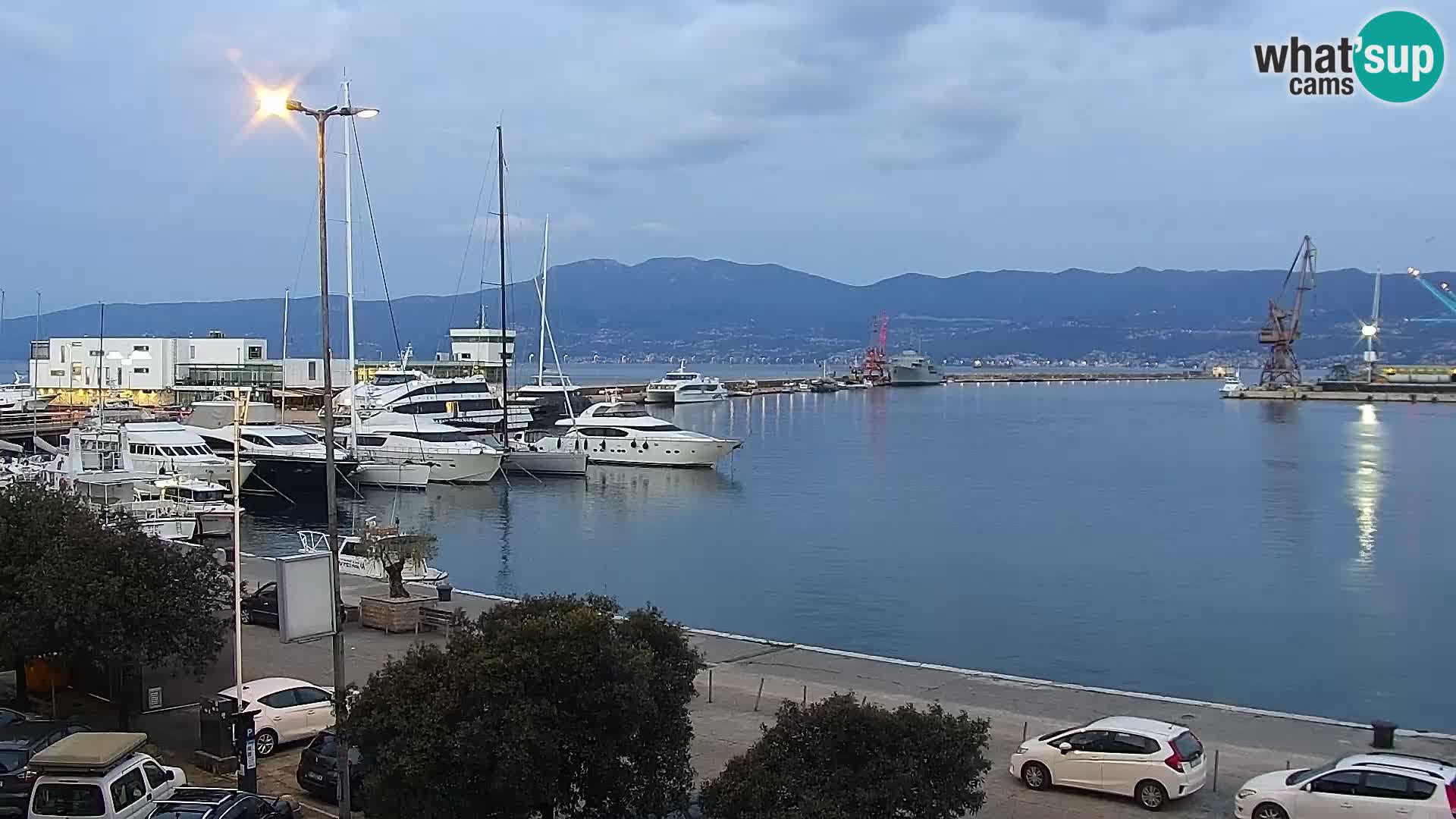 The Riva and Marina in Rijeka  – Live Webcam Croatia