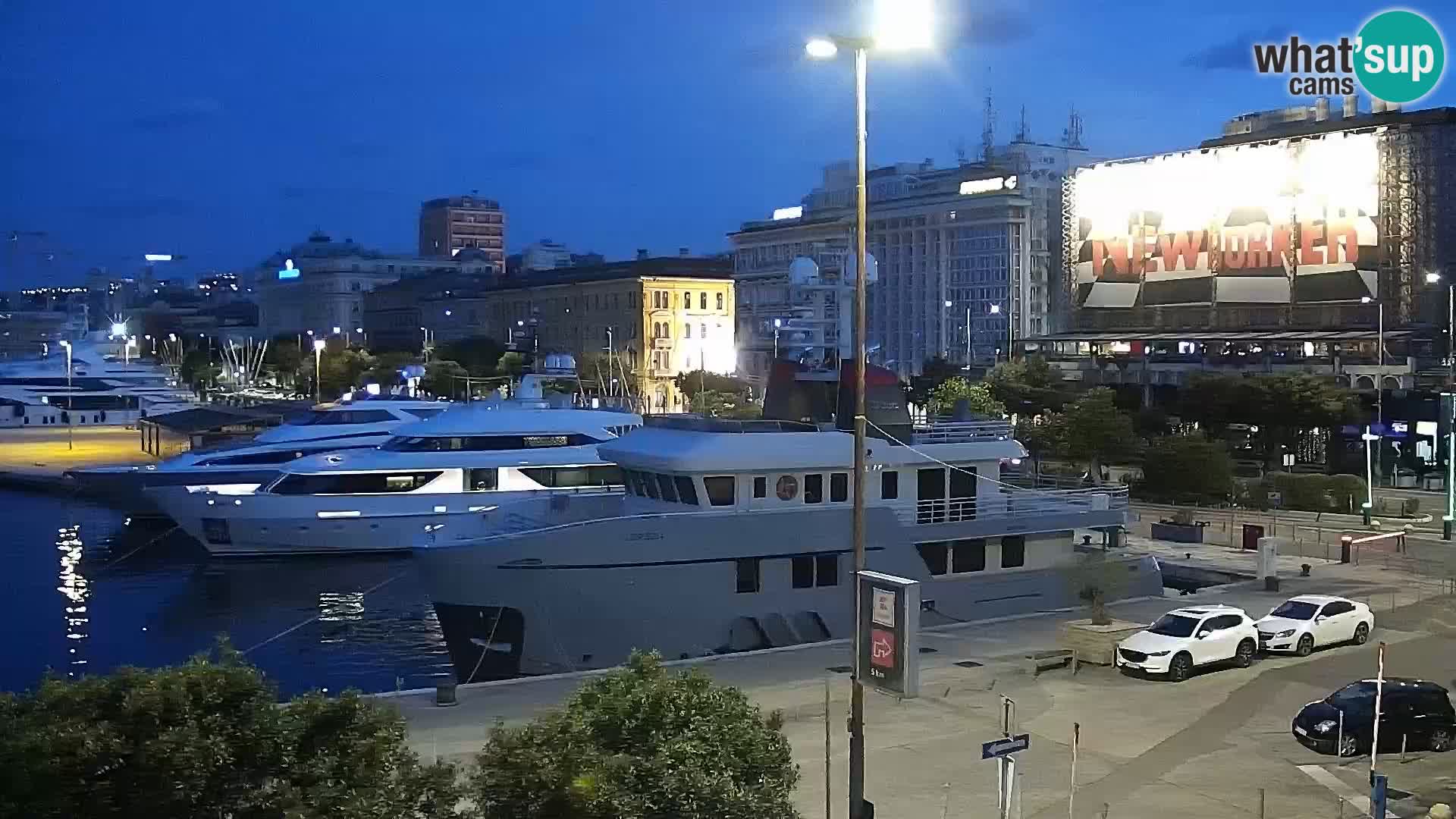 Die Riva und Marina in Rijeka – Live Webcam Kroatien