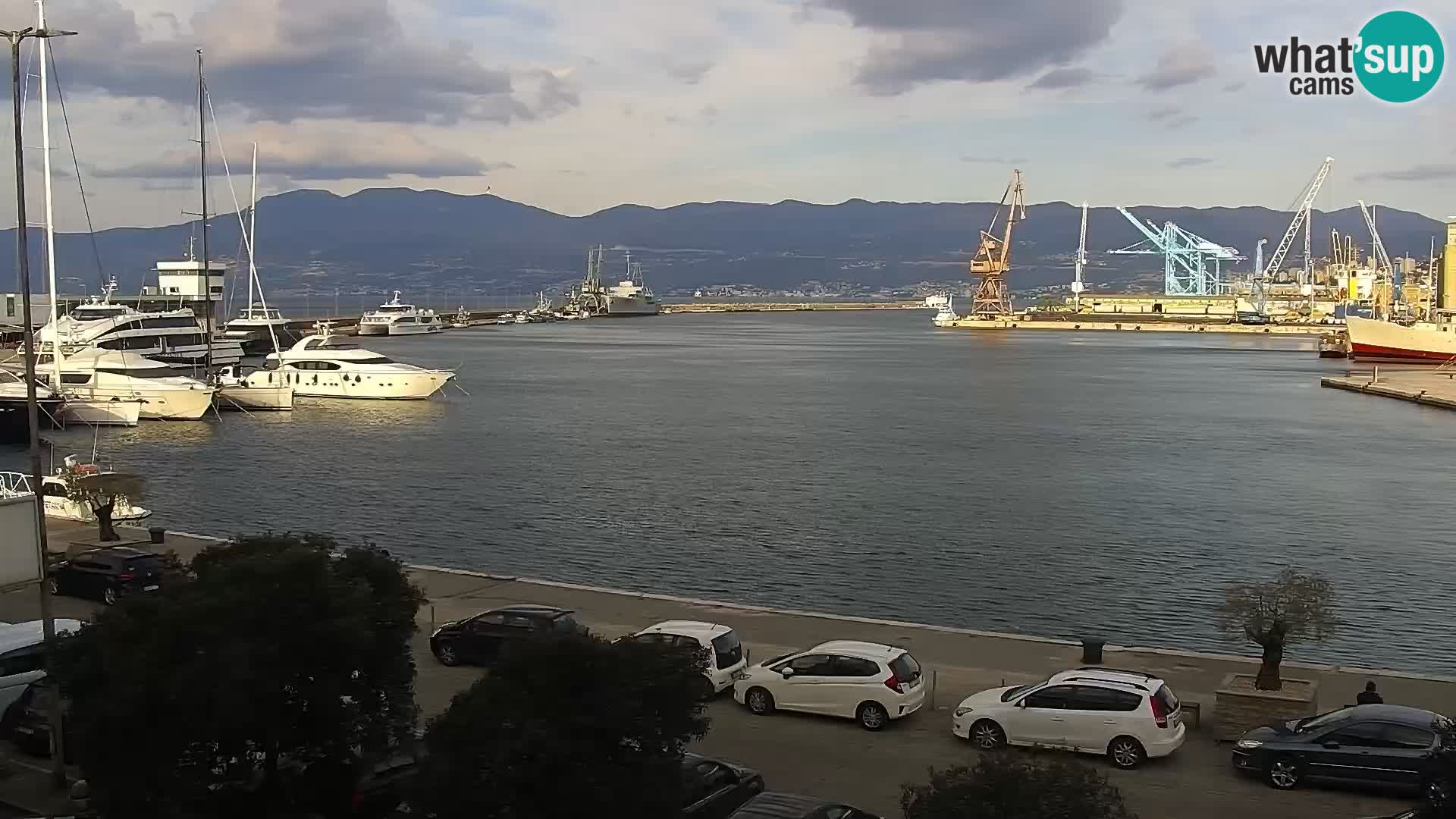 The Riva and Marina in Rijeka  – Live Webcam Croatia