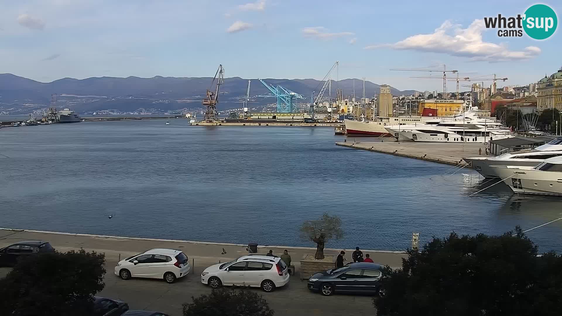 Die Riva und Marina in Rijeka – Live Webcam Kroatien