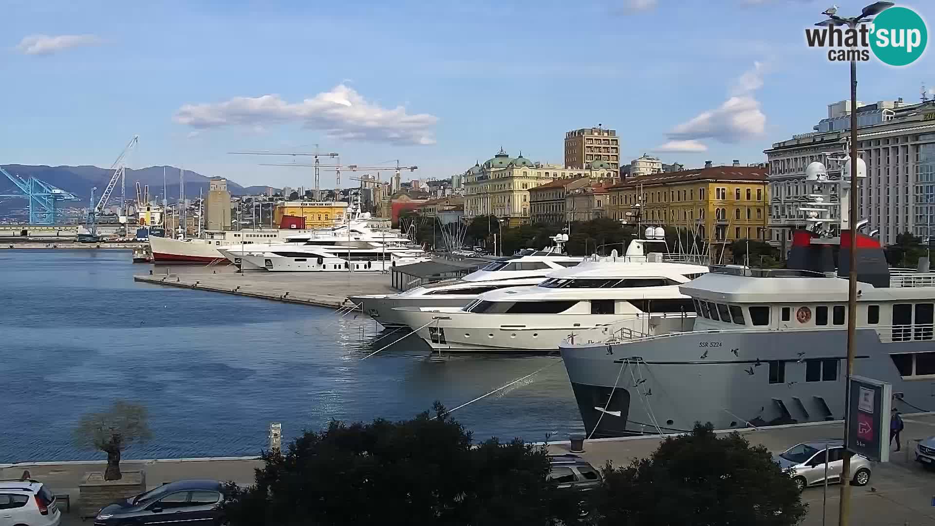 The Riva and Marina in Rijeka  – Live Webcam Croatia