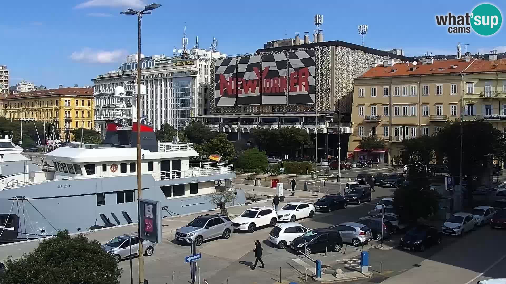 The Riva and Marina in Rijeka  – Live Webcam Croatia