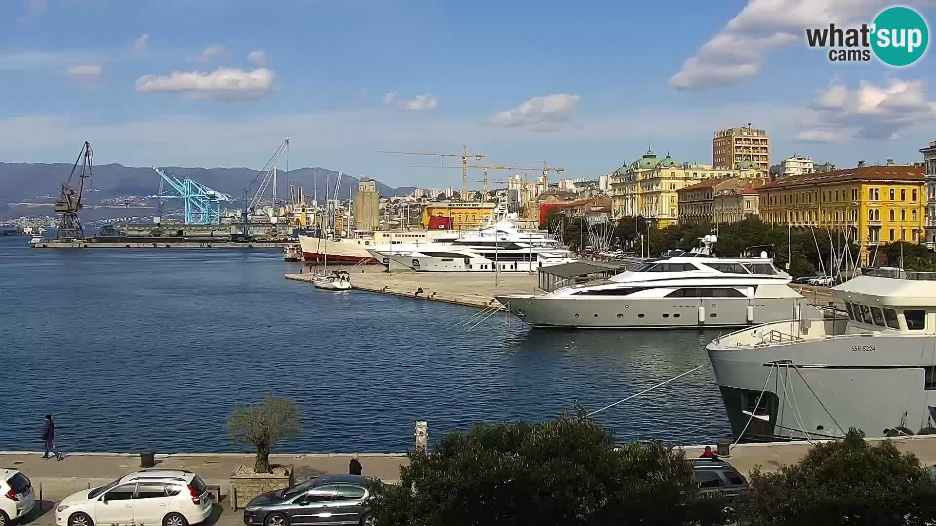 The Riva and Marina in Rijeka  – Live Webcam Croatia