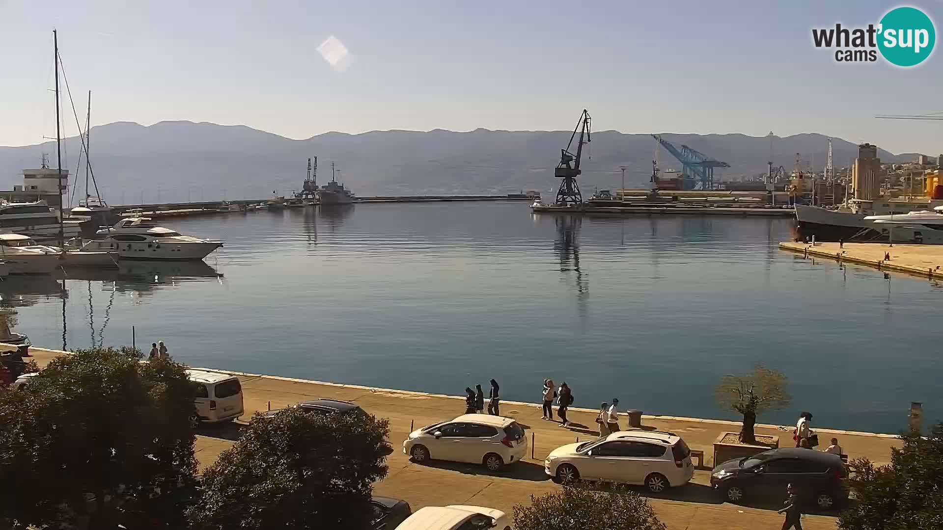 La Riva y Marina en Rijeka – Webcam en vivo Croacia