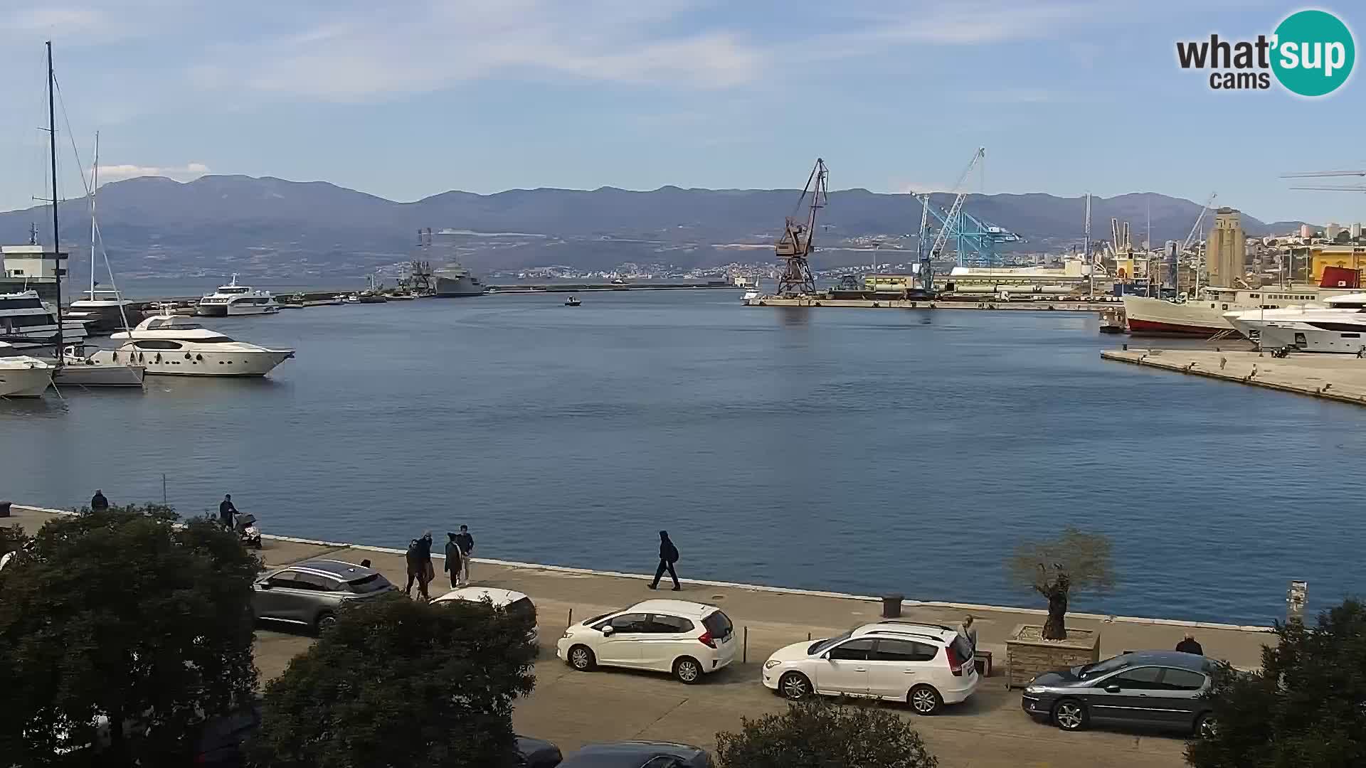 The Riva and Marina in Rijeka  – Live Webcam Croatia