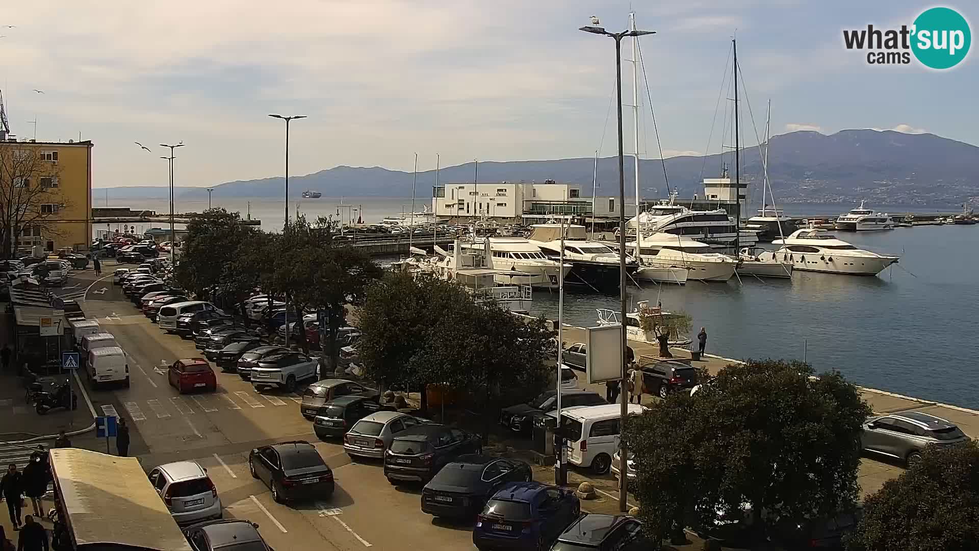 Riva in Marina v Reki – Spletna kamera v živo Hrvaška