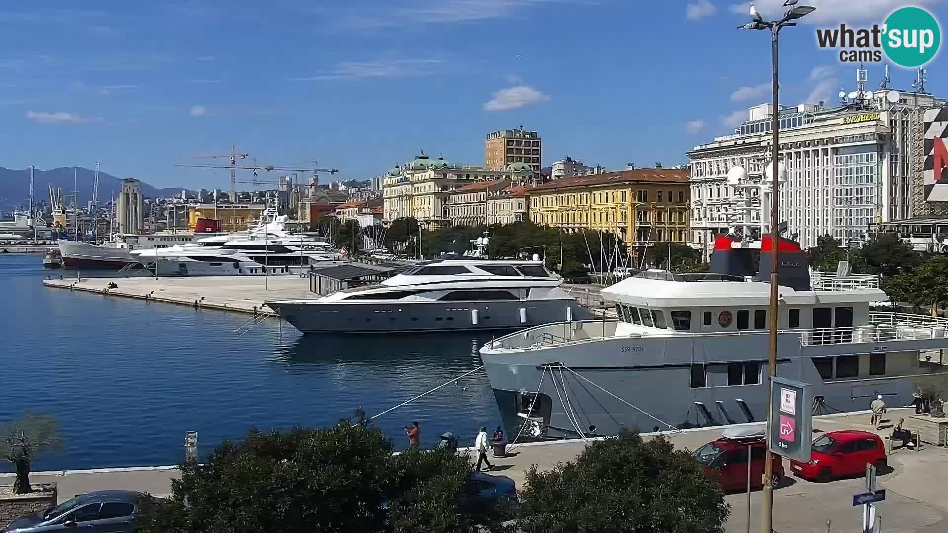 La Riva y Marina en Rijeka – Webcam en vivo Croacia